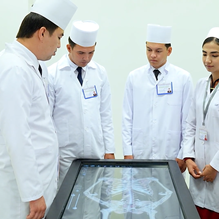 S&uuml;ňk ulgamy barada d&uuml;ş&uuml;nje. Skeletiň b&ouml;lekleri. Anatomage 3D enjamynda amaly sapak